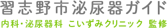 習志野市泌尿器ガイド 内科・泌尿器科 こいずみクリニック 監修